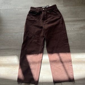brand-new never worn brown wide legged pants. Brand: pull&bear size: US 2